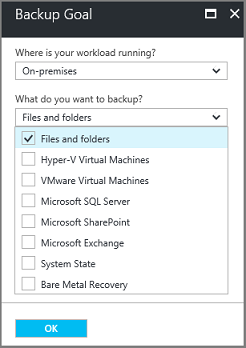 Screenshot shows the configuration of files and folders.