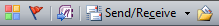 screen shot of toolbar with send/receive label