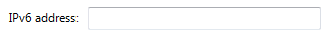 screen shot of a text box with label: ipv6 address