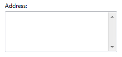 Screen shot of an Address text box