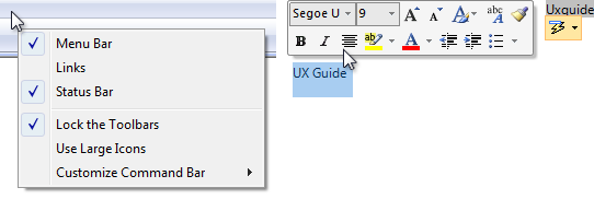 screen shot of pointers near drop-down list