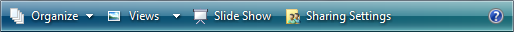 screen shot of toolbar, help icon right aligned
