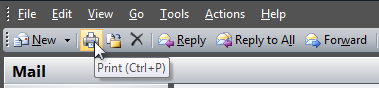 screen shot of print tooltip