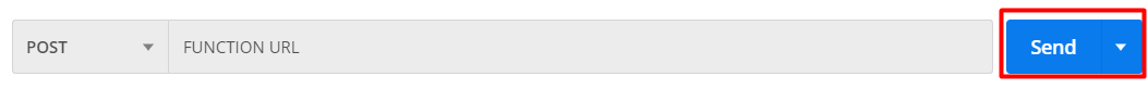 Screenshot of Postman send button.