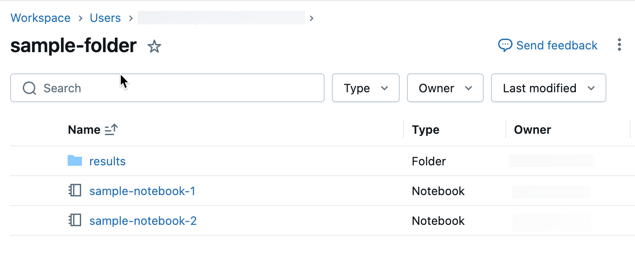 View contents of a folder