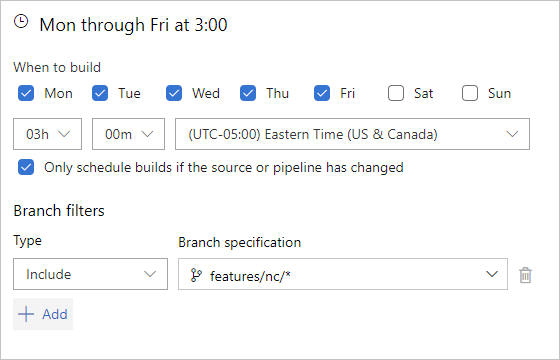 Scheduled trigger UTC -5:00 time zone