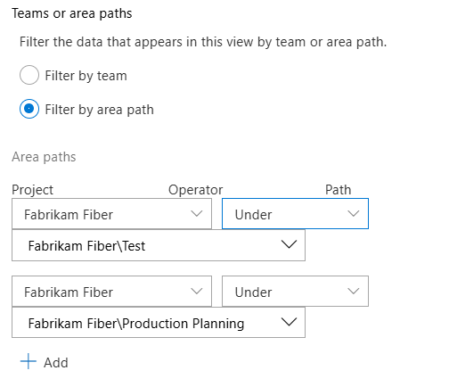 Area Path picker example