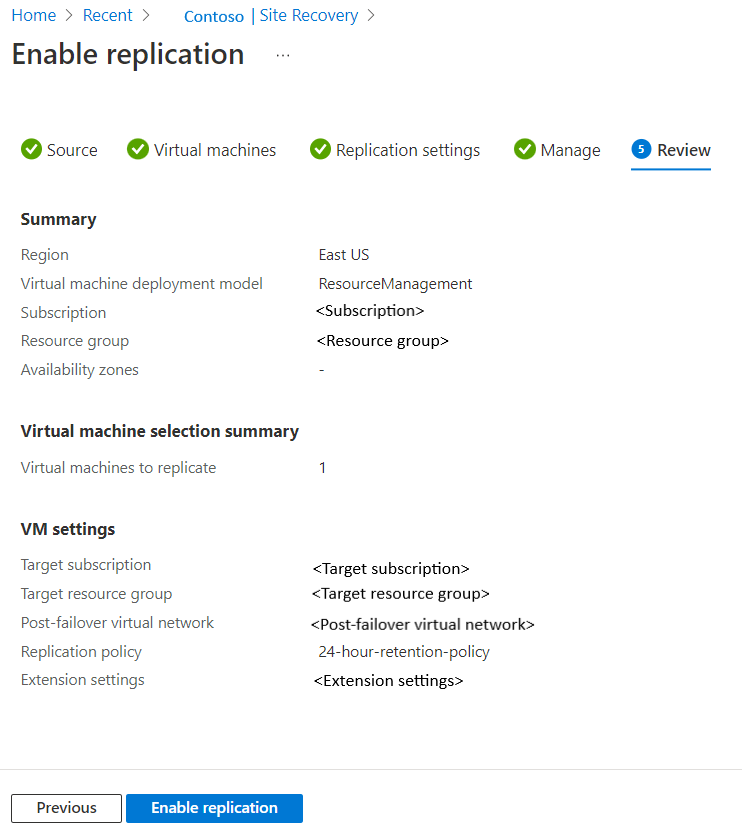 Screenshot showing vm settings.