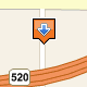 517c88d7-17c8-4f74-89b3-95fd0b28061c Image that shows a small orange box with an upside down arrow as the pushpin icon style