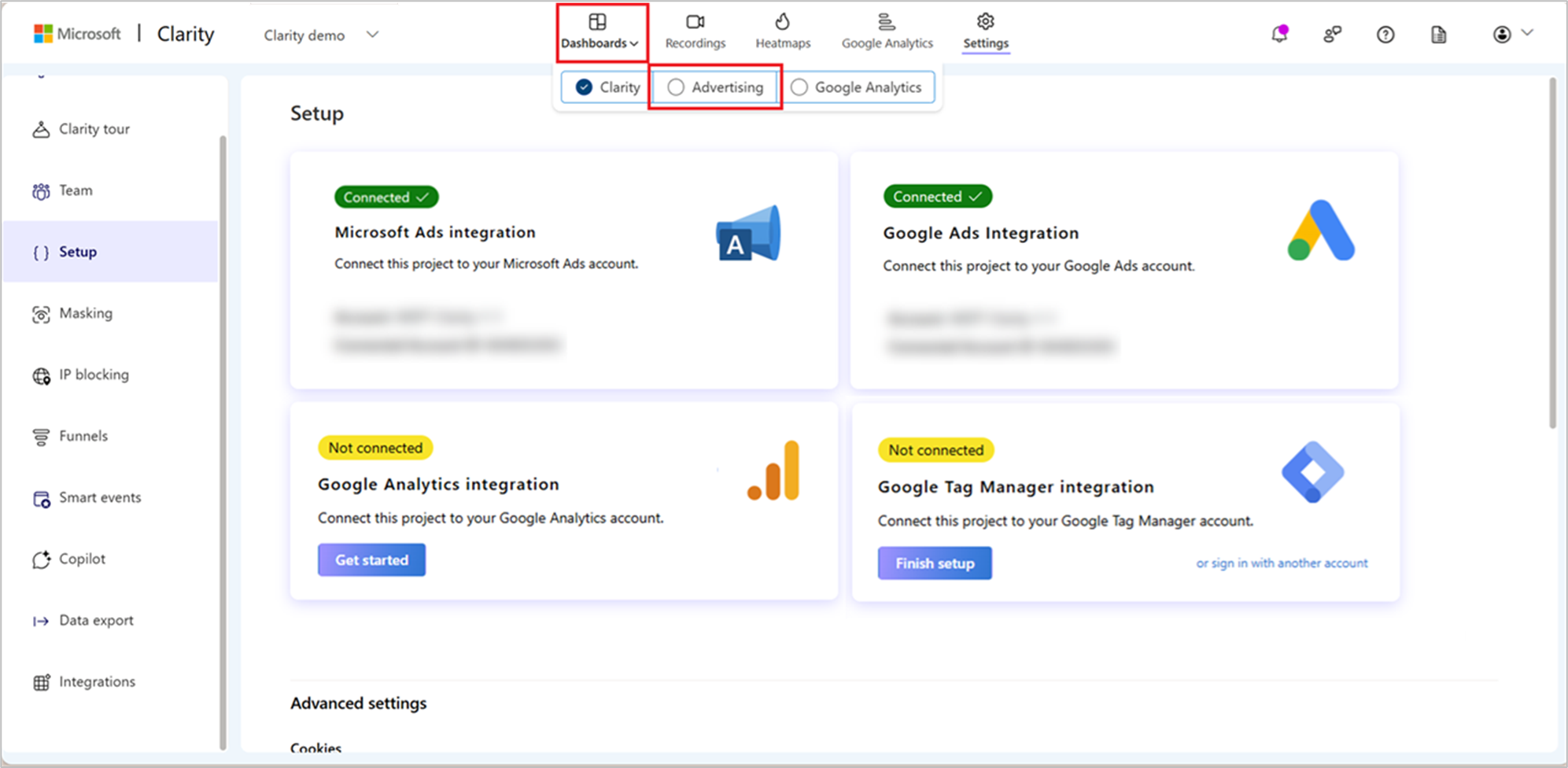 Go to ads dashboard.