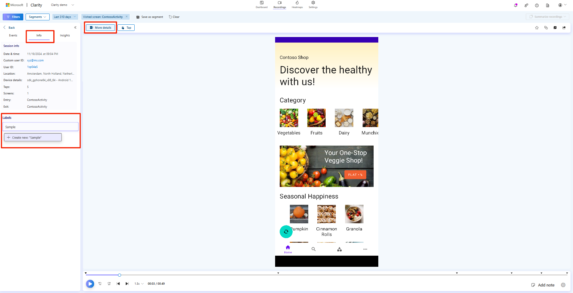 Add a label in SDK.