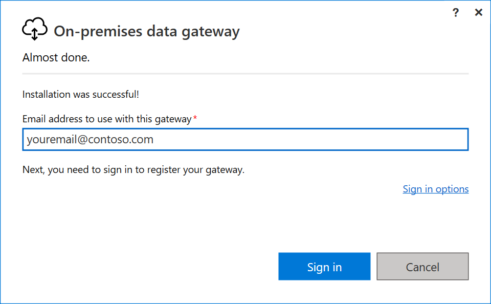 Screenshot of the account sign in screen where you enter your email address.