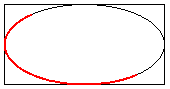 Aboutgdip02_art06 Screenshot of an ellipse with an arc and its bounding rectangle.