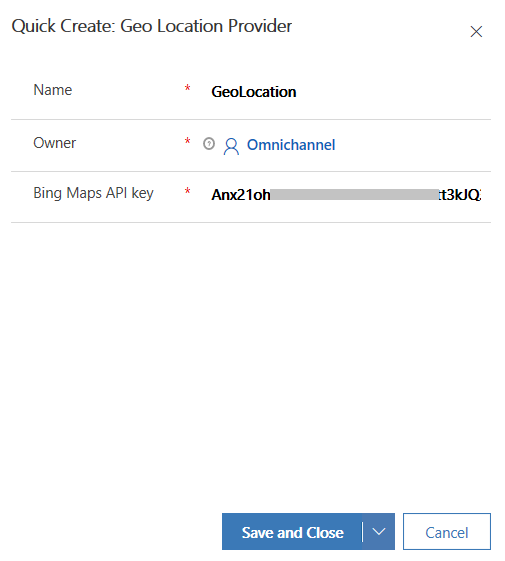 Create a geo location record Create a geo location record.