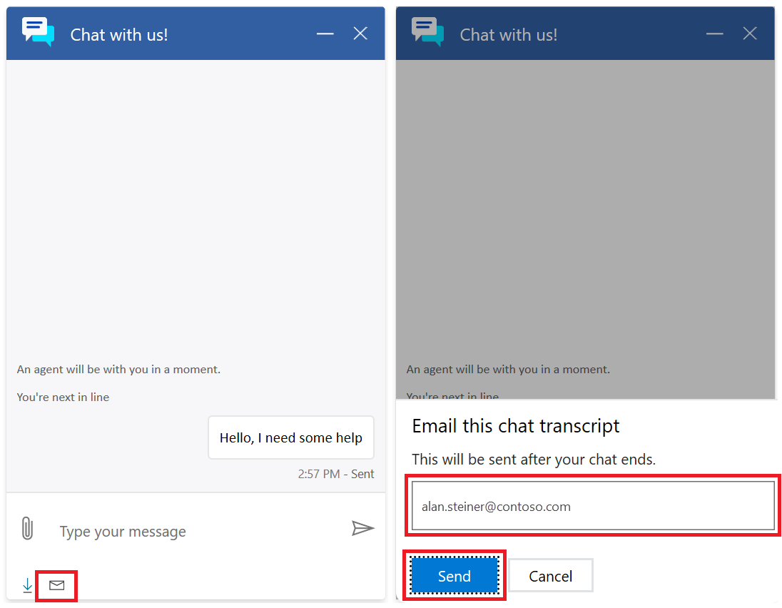 Email chat transcript Email chat transcript.