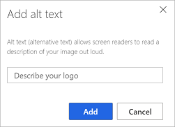 Add alt text to the logo.