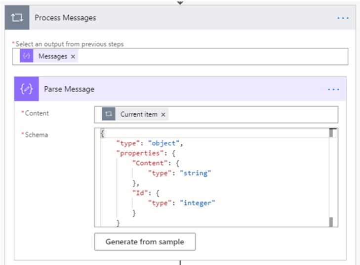 Screenshot of Process messages 2.