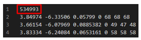 Value at the top of the .pts file Value at the top of the .pts file.