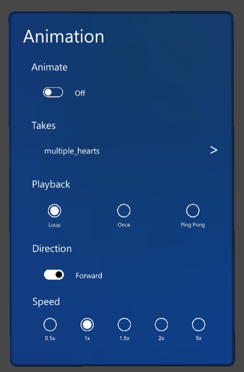 Animation dialog box Animation dialog box