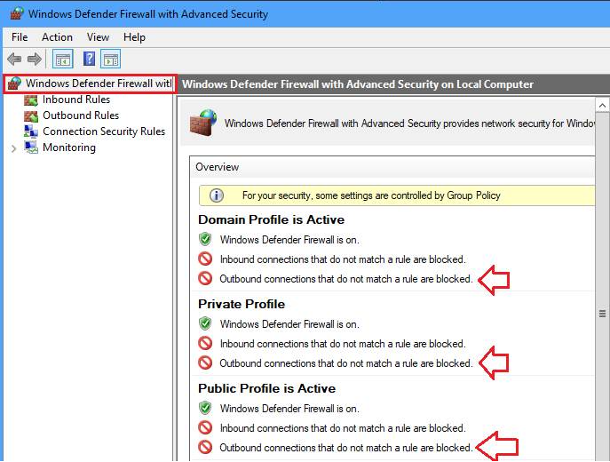 Firewall advance setting configuration Firewall configuration 01
