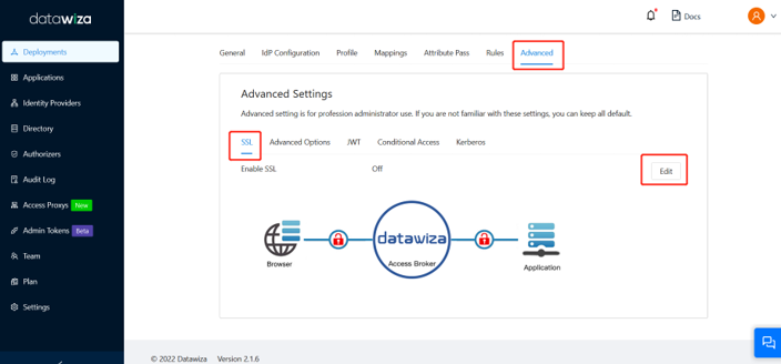 Screenshot of the Cert Type dropdown with available options, Self-signed and Upload.