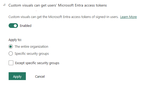 Screenshot of authentication switch found in tenant settings.