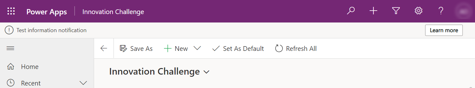 Example information notification Example information notification.