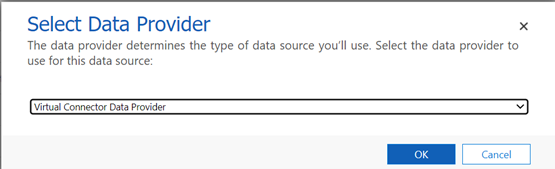 Select Virtual Connector Data Provider