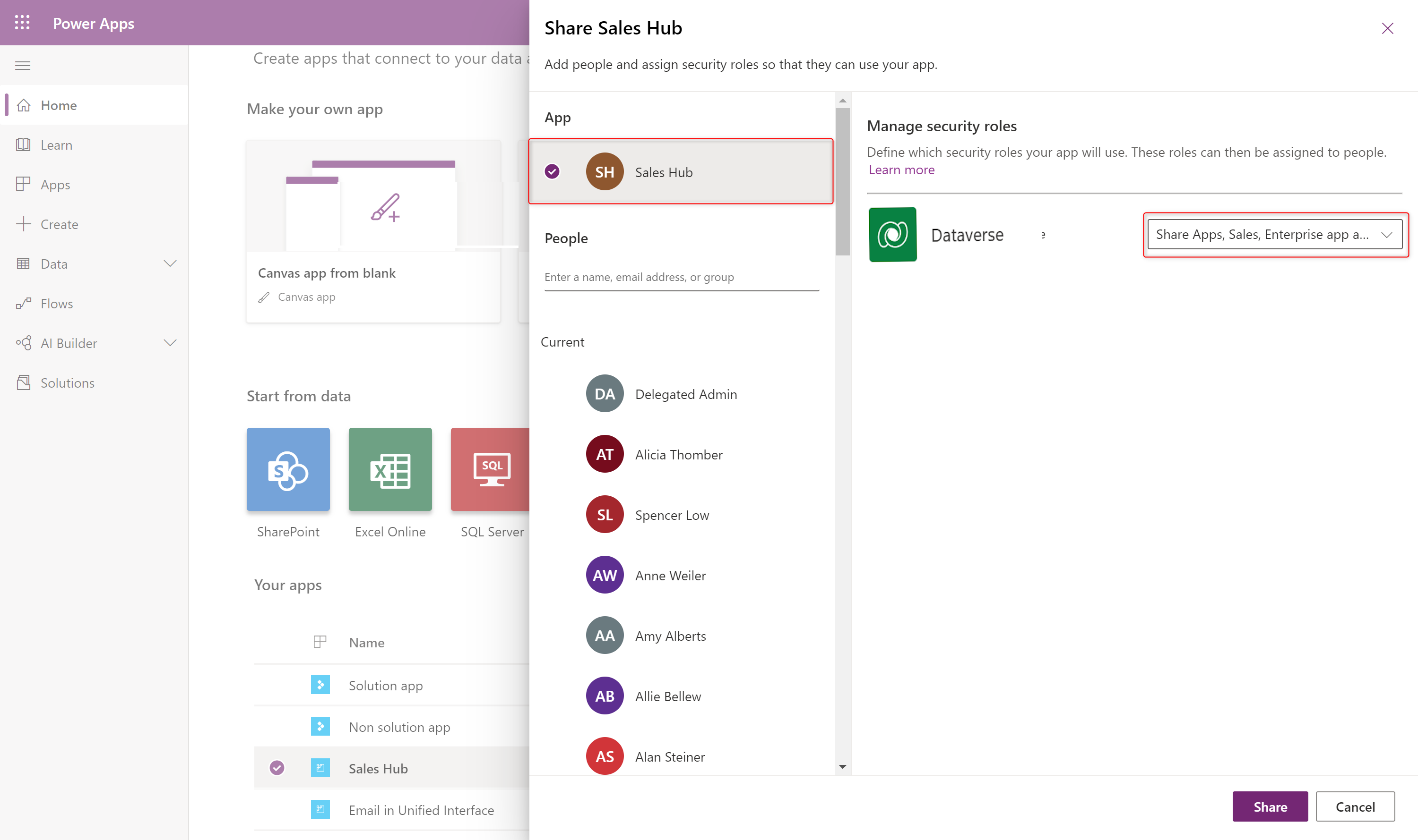 Sample model-driven app