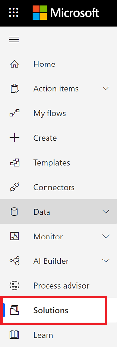 A image showing "Solutions" selected in the navigation bar