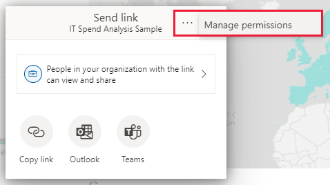Screenshot showing Manage permissions filter.