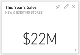 Screenshot shows This Year's Sales tile.