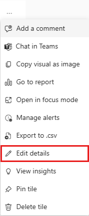 Screenshot showing the Edit details option.