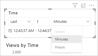 Screenshot showing time window options for a filter card.