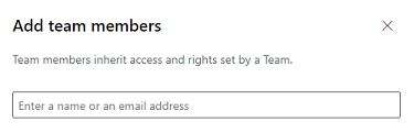 Screenshot of adding team members.