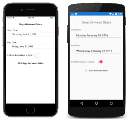 Days Between Dates Result