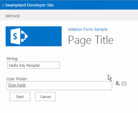 Starting the workflow instance.