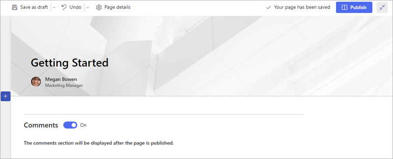 Screenshot of the page name.