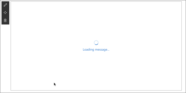 Screenshot of the loading message.