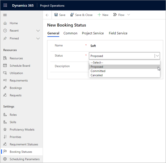 Screenshot of the new Booking status page.