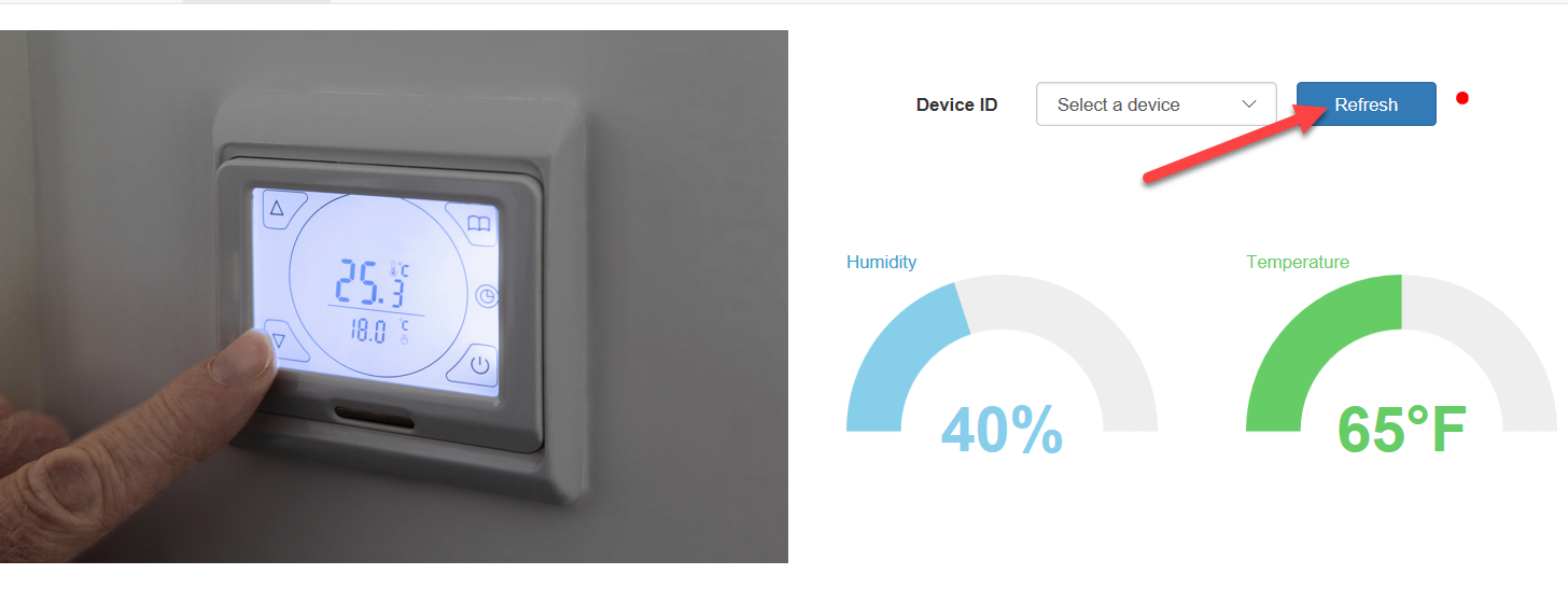Screenshot of the Refresh button to select.