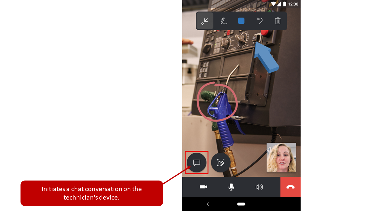 Image of chat icon used to start chat conversation.