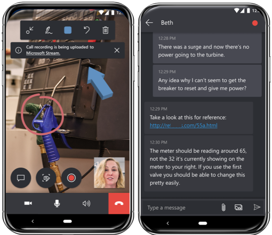 Image of Remote Assist on mobile devices.