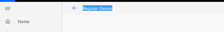 Screenshot of flow renamed to Register Device.