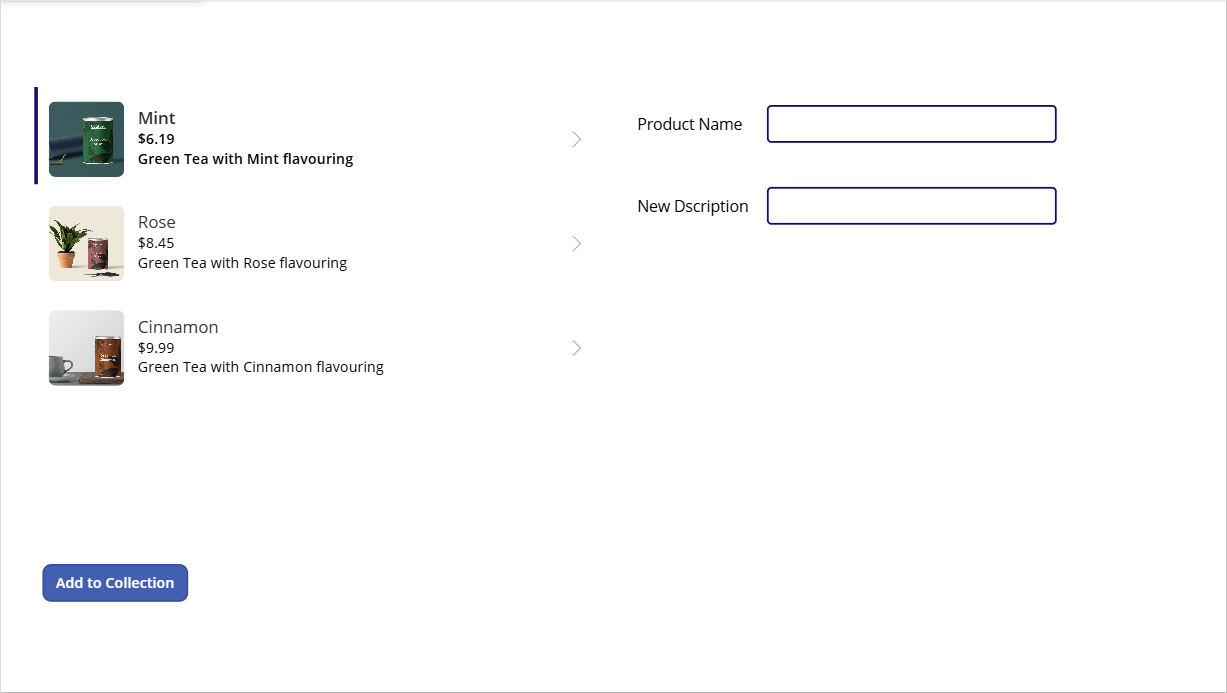 Screenshot of screen wiith label inputs.