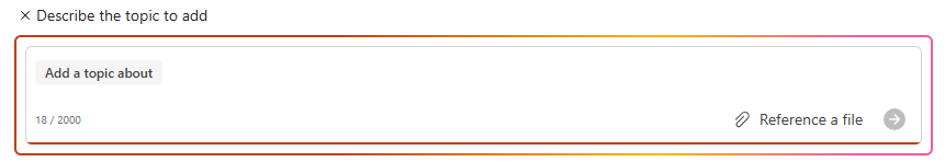 Screenshot of the Add a topic window that's used to add a new topic to a PowerPoint presentation.