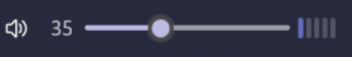 Screenshot that shows the new volume slider.