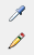 screen shot of blue eye dropper and yellow pencil