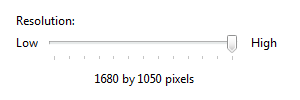 figure of slider showing number of pixels selected