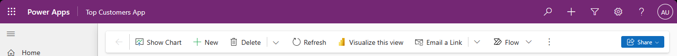 Floating command bar